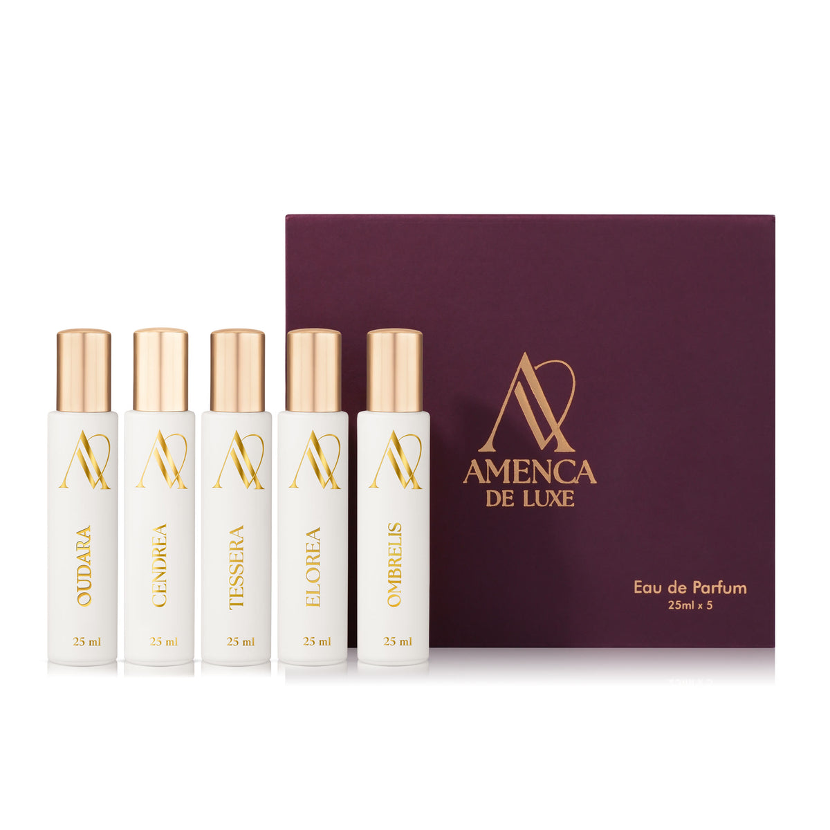 The Discovery Set, five 25 ml bottles in a box
